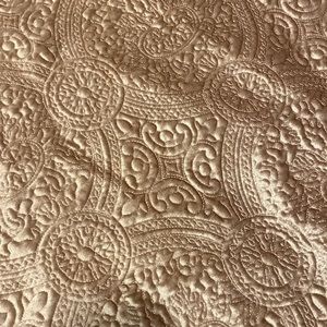 Nicole Miller Blush King Velvet Duvet Set with Paisley Embroidery